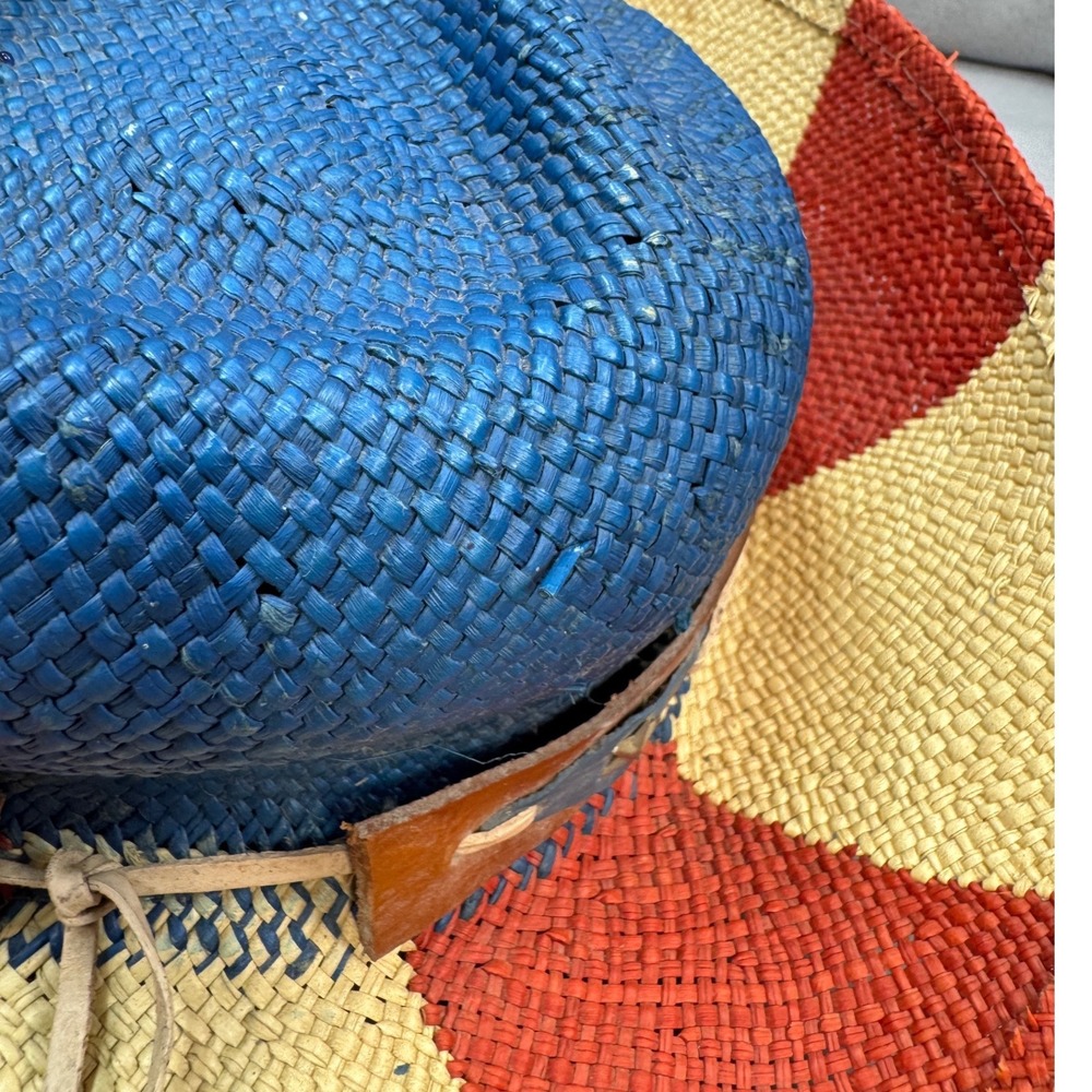 Western Bullhide The Patriot Cowboy Hat Medium Red Blue Straw Stars Stripes Flag - Picture 5 of 11